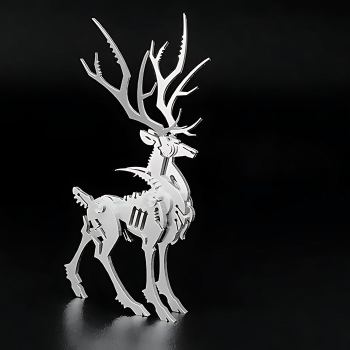 Puzzle mecanic 3D, HAWIRE DHS-001, Model Elan, Metalic, 11 piese
