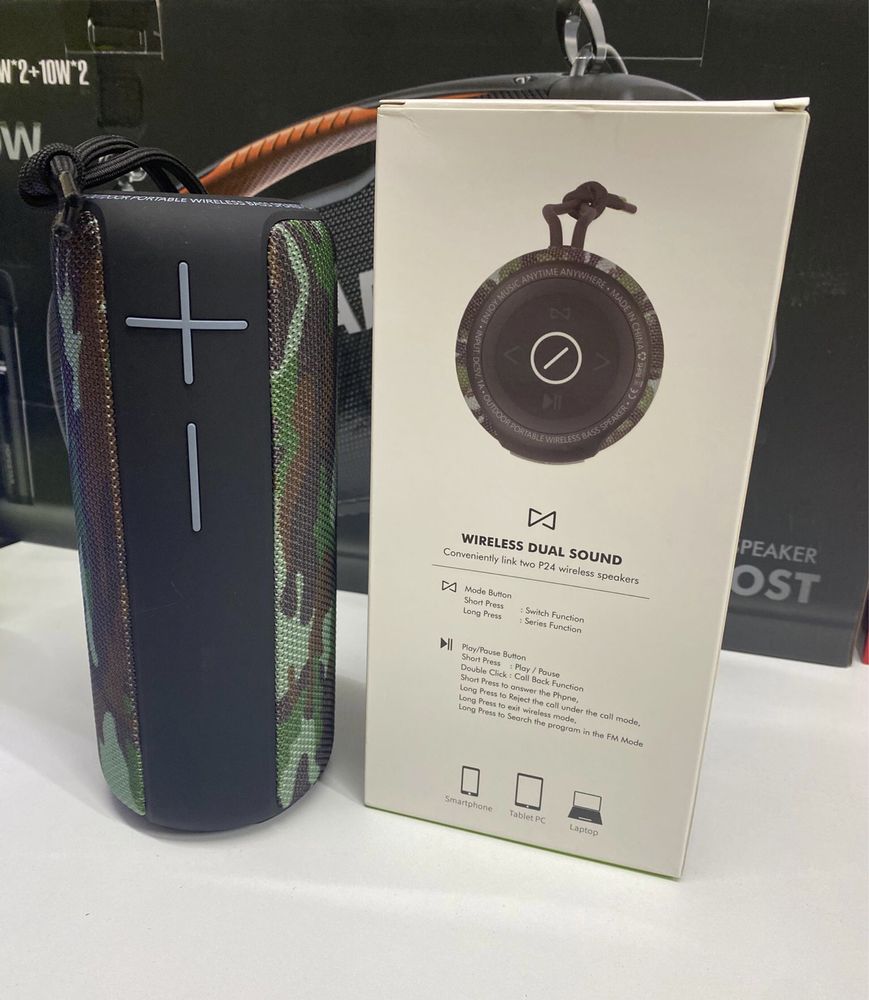 Boxa Portabila 20W Hopestar Wifi Radio Bluetooth Extra Bass Negru/Rosu