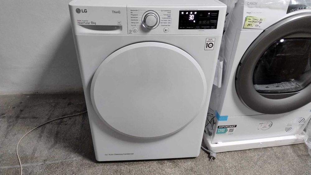 A+++ Сушилня с термопомпа LG-ЛГ 8 кг Auto Cleaning Condenser RT8DIHP
