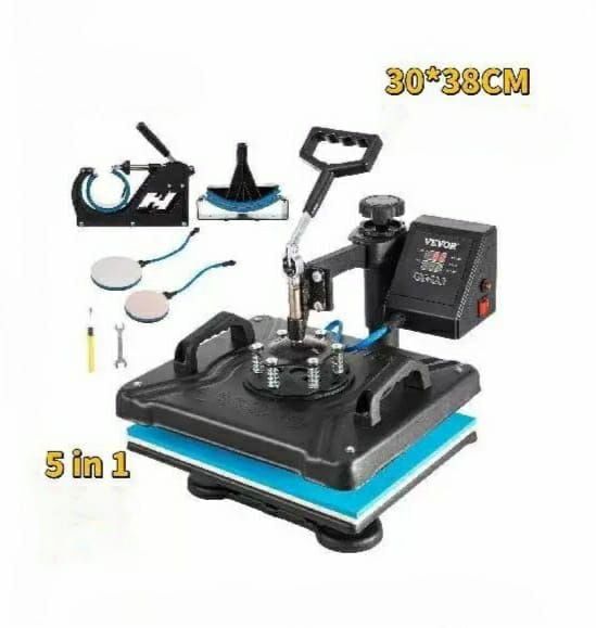 Presa Termica 5 in 1 imprimat Personalizari Tricouri Canin Sepci Plach