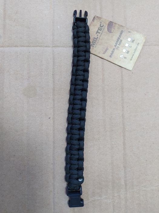 Brățară Paracord 15mm neagră Mil-Tec mărime S nouă nouță