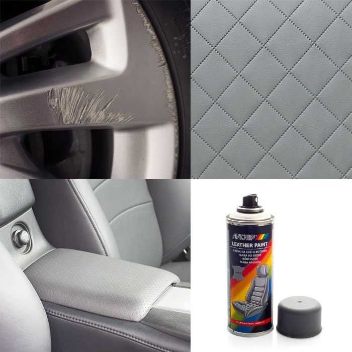 Спрей за кожа, винил, за поправка, 3 цвята черен, бежав или сив