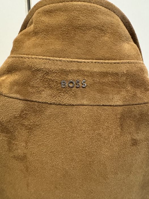 Geaca piele intoarsa Boss M-L noua!