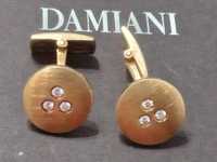 Damiani золотые запонки 18 к с бриллиантами