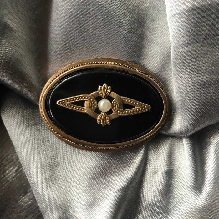 Редкая серебряная брошь СССР 875 проба