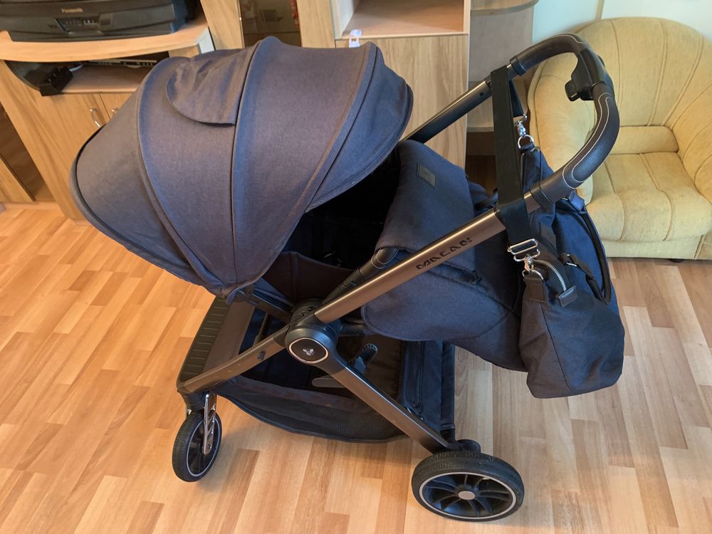 Комбинирана детска количка Cangaroo - Macan 2 в 1, синя