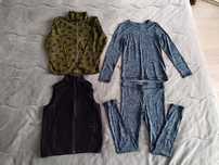 Термо клин и блуза H&M ,поларен елек и суичър Dechatlon 122-128см