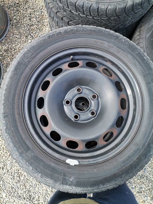 Jante Oțel 5x112 R16 Volkswagen Seat Skoda Audi + anvelope 205/60r16