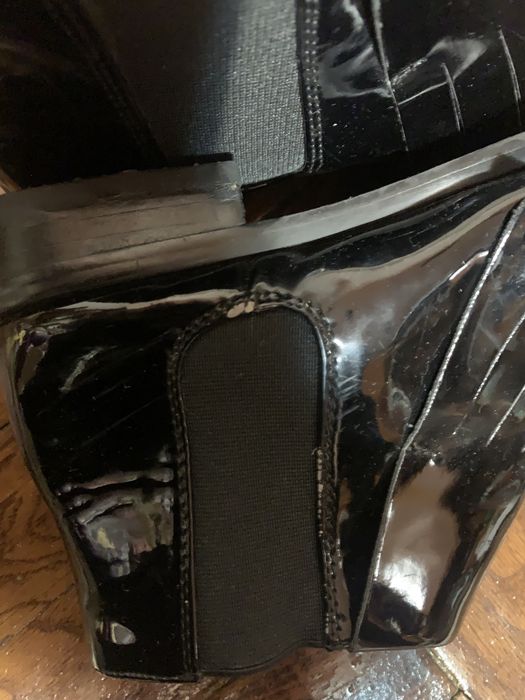 Ghete negre lacuite Asos
