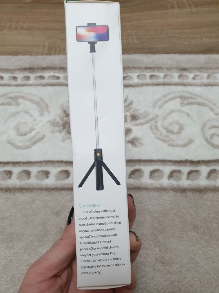 Trepied selfie stick suport telefon cu telecomandă