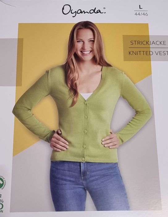 Bluza cu nasturi, sfeter, pulover, marimea L dama, verde fistic