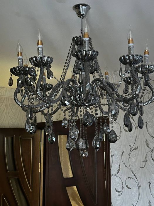 Люстра 9 рожковая, хрусталь, 2 штуки