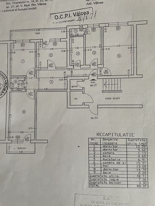 Apartament decomandat 4 camere 2 bai 2 balcoane 79 mp 5/10 ostroveni