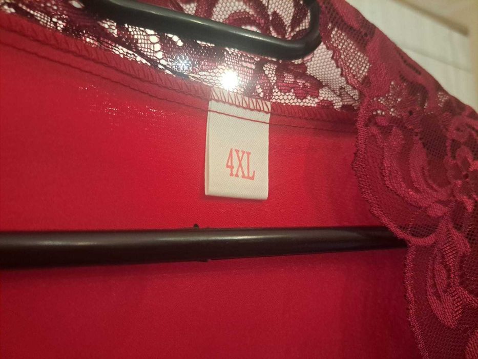 Halat satin cu dantela dantelă 4XL
