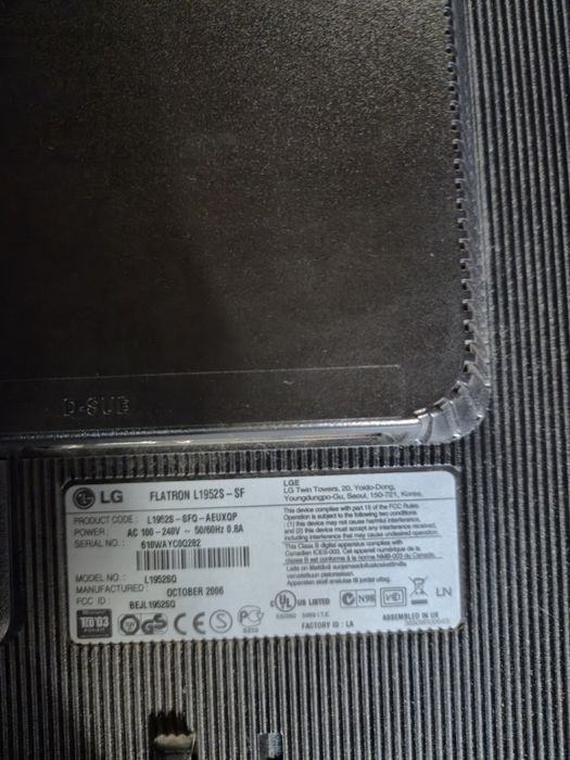 Monitor LG Lcd 19 inchi