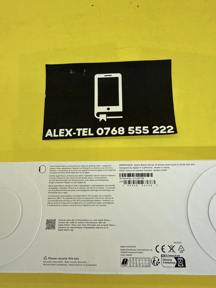 Alex-TEL® Apple Watch Series 10 GPS 42mm Rose Aluminium Case Sigilat