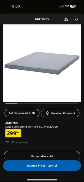 Pat Ikea (cadru si saltea)