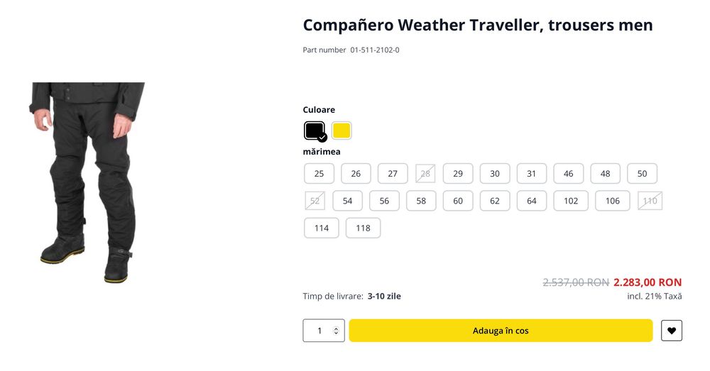 Touratech Compañero Weather Traveller - costum ploaie bărbați