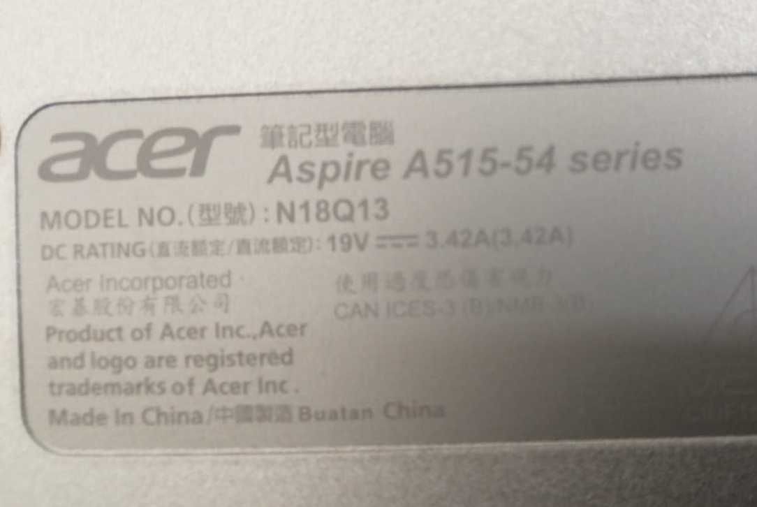 Dezmembrez laptop Acer Aspire A515-54G