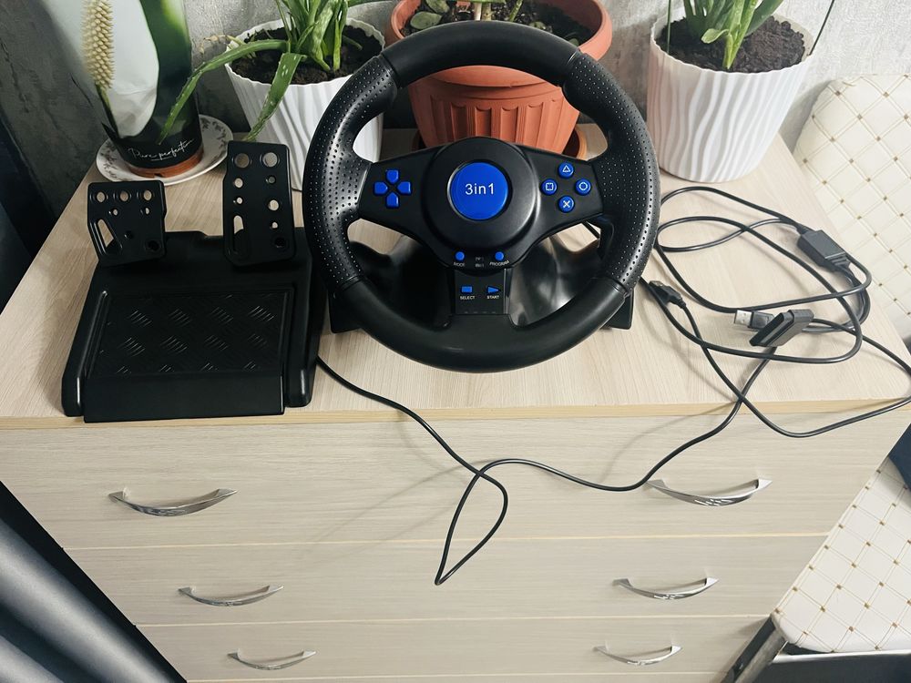 Игровой руль новый