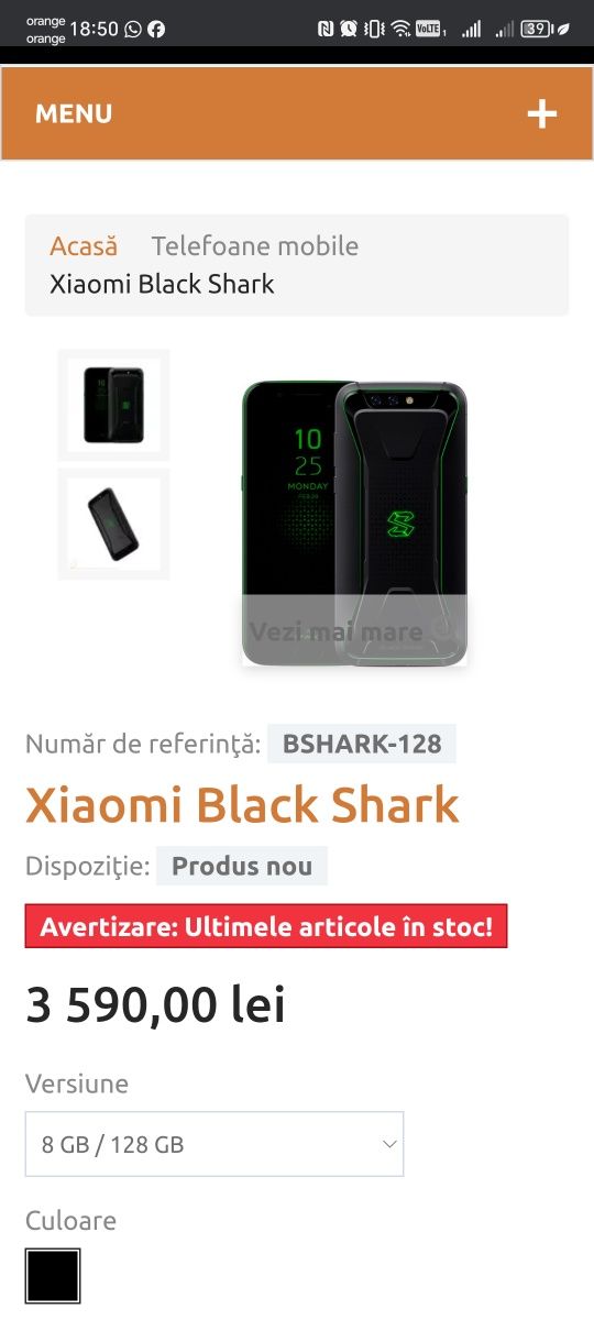 Telefon blackshark functional fara ecran