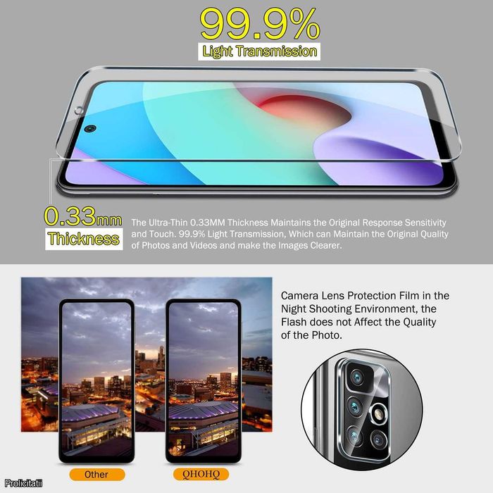 Lot de folie de protecție pentru cameră spate Xiaomi Redmi 10