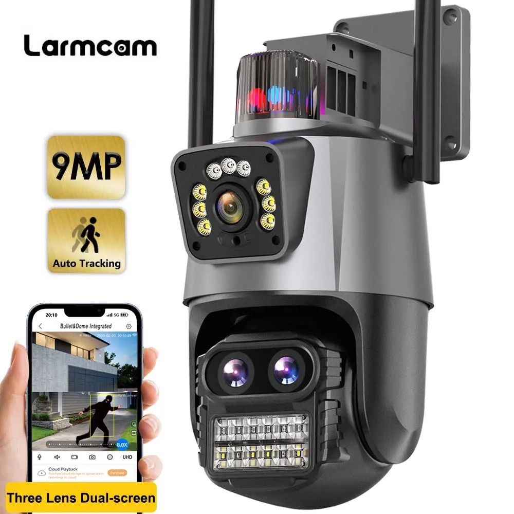 Камера видеонаблюдения 9MP HD уличная WIFi