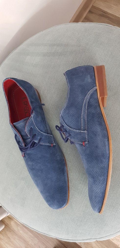 Pantofi IL PASSO piele naturala NOU- marimea 43, blue