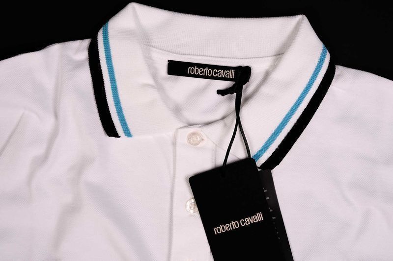 ПРОМО Roberto Cavalli-M и XL размер-оригинална бяла поло тениска