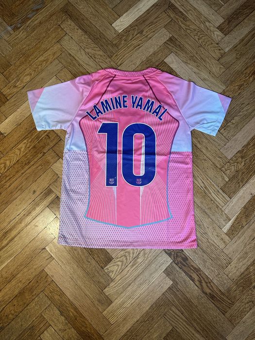 Tricou FC Barcelona Away Roz Lamine Yamal #10 S – Nou cu etichetă