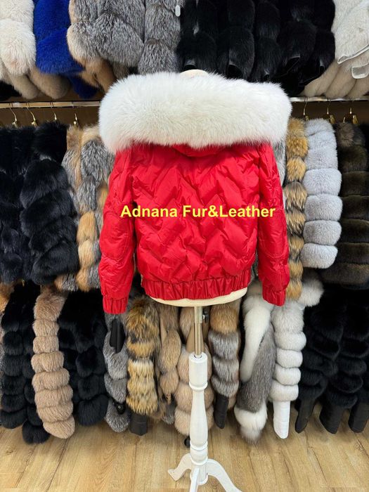 Geaca cu blana naturala de vulpe