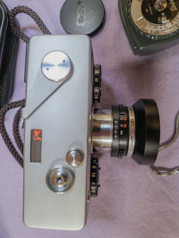 Rollei 35S + Filtru + Parasolar + Capac + Toc + exponometru