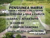 Pensiune + 2 Case, Piscina, Iaz, Garaj, Curte 3.200 mp, panouri |VIDEO