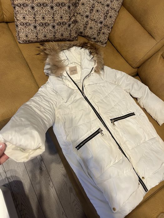 Яке с естествен пух качулка