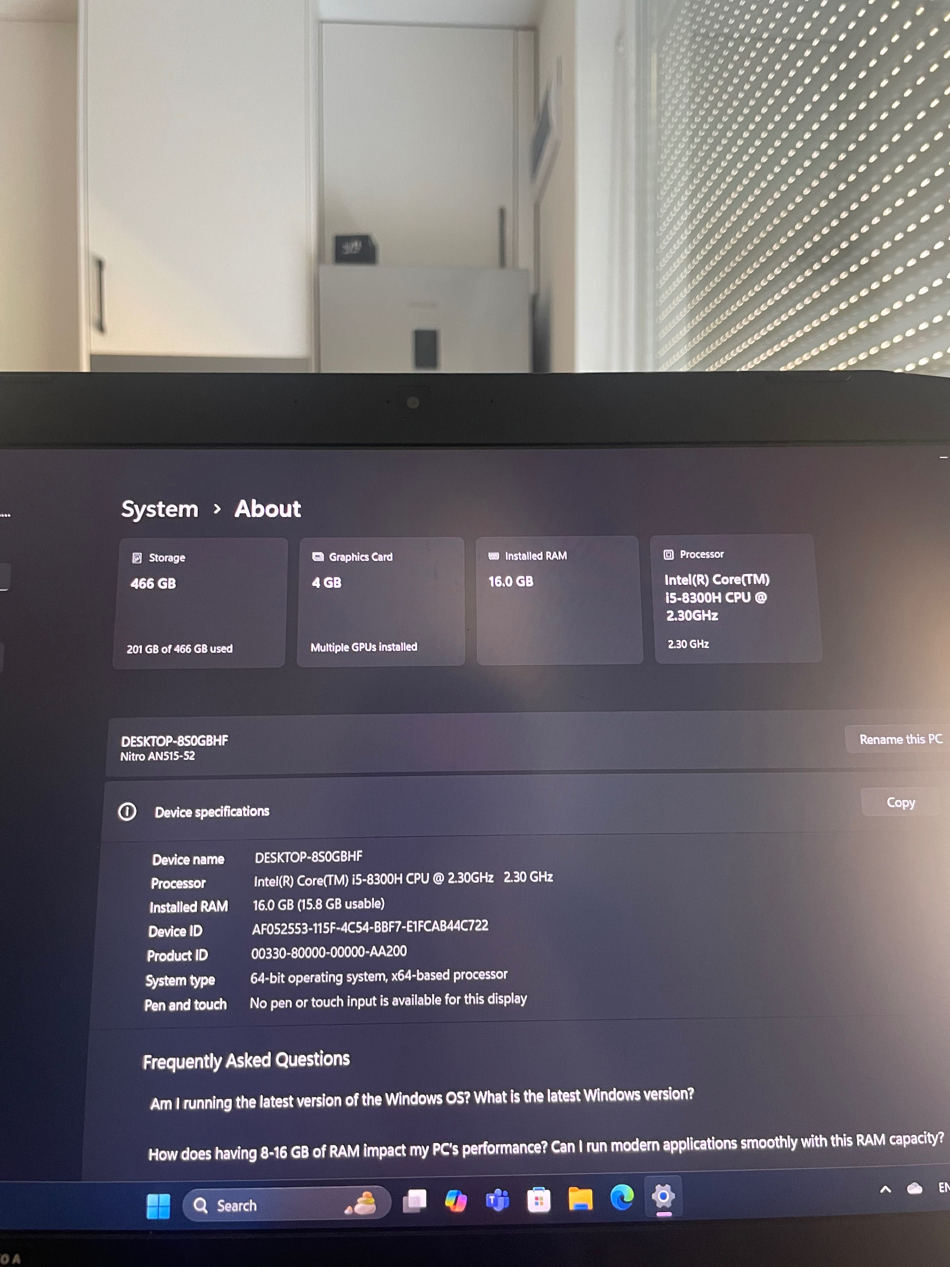 Лаптоп Acer nitro5