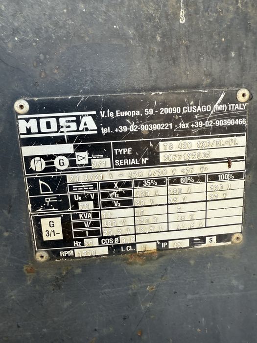 Generator diesel si aparat de sudura mosa