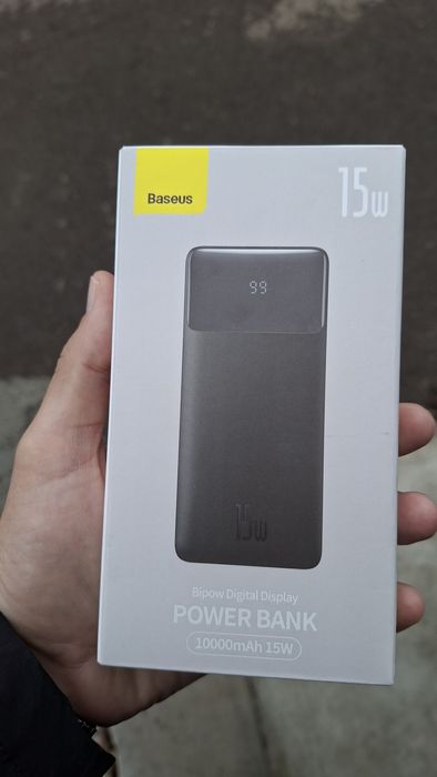 SIGILAT, Baterie externa Baseus 15w, 2 x USB A, 1 x usbc, 1 x microusb