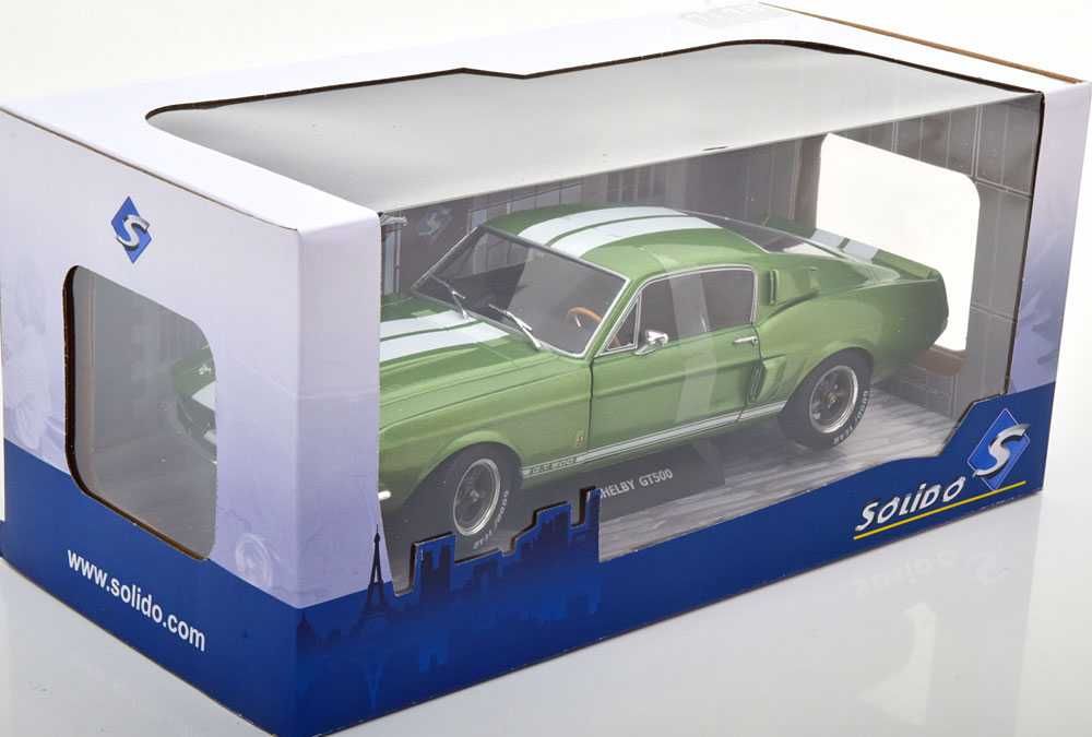 Macheta FORD MUSTANG SHELBY GT500 1967 - Solido, scara 1/18, noua.