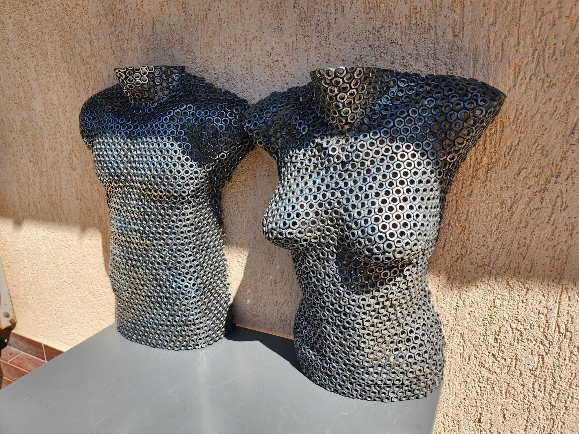 Busturi Artistice Unic Realizate din Piulițe Metalice Sudate- Medieval