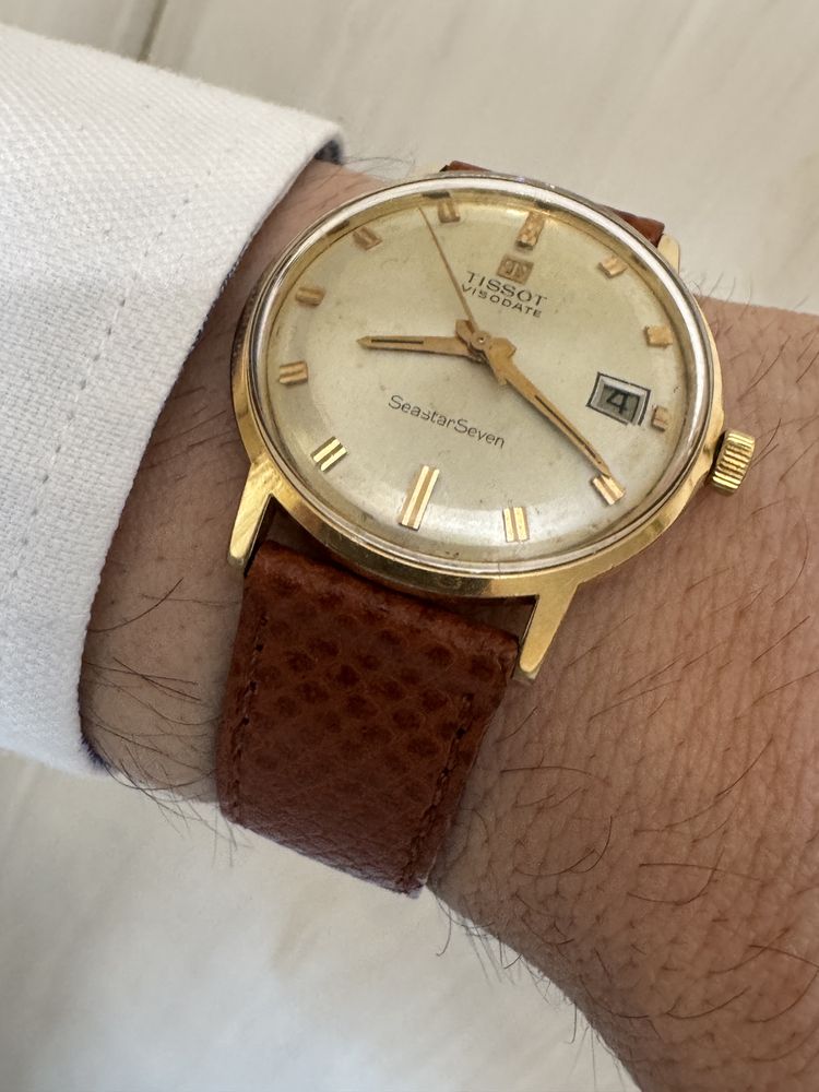 Ceas Tissot Visodate, mecanic swiss made. Palcat aur