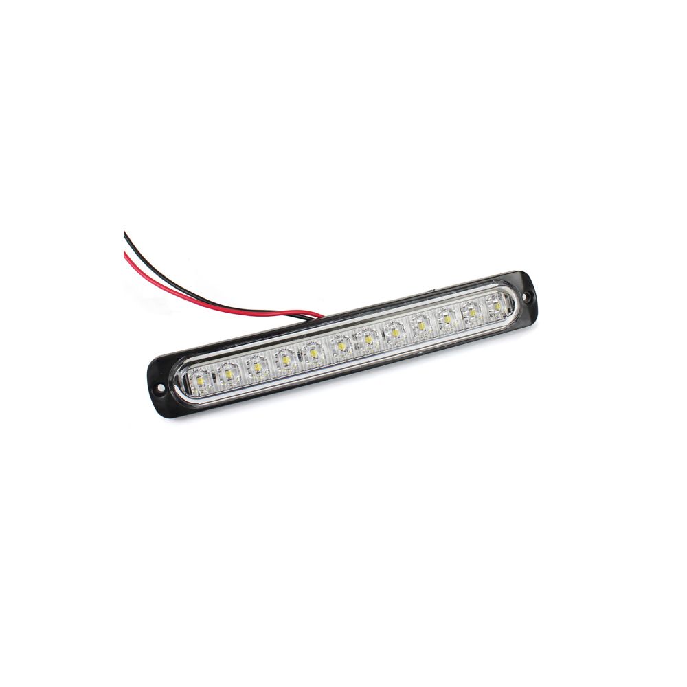 Блиц Мигащи Габарити ЛЕД 12 LED 12-24V 114mm / БЯЛ