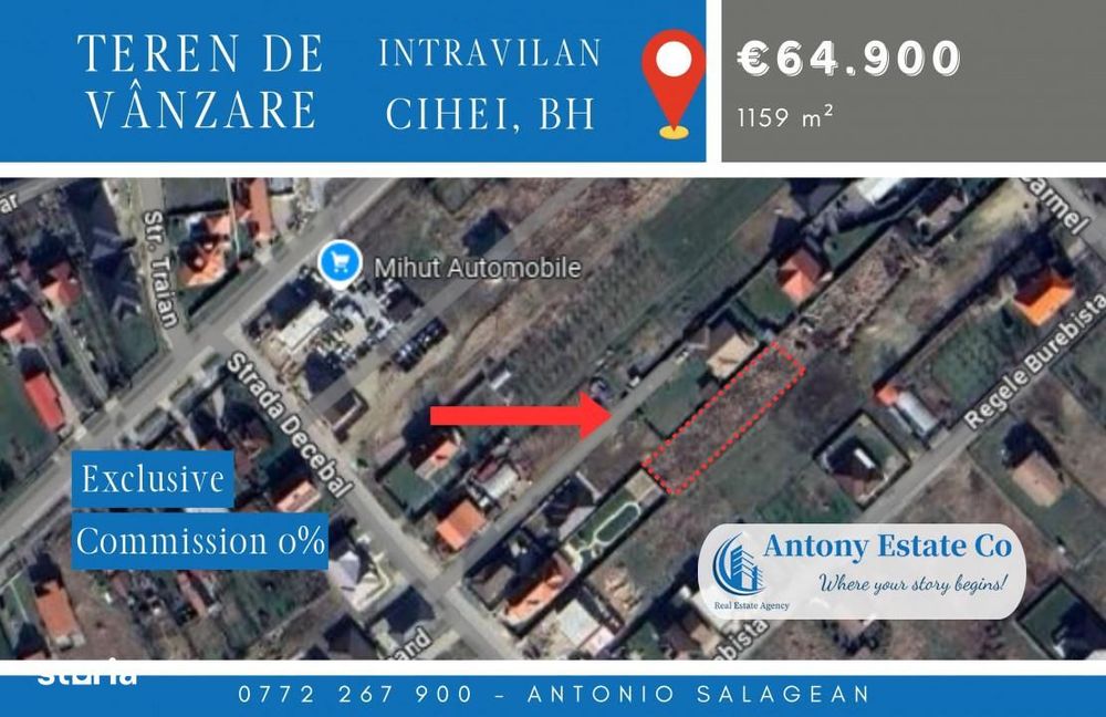 Teren intravilan, de vanzare - Cihei, BH