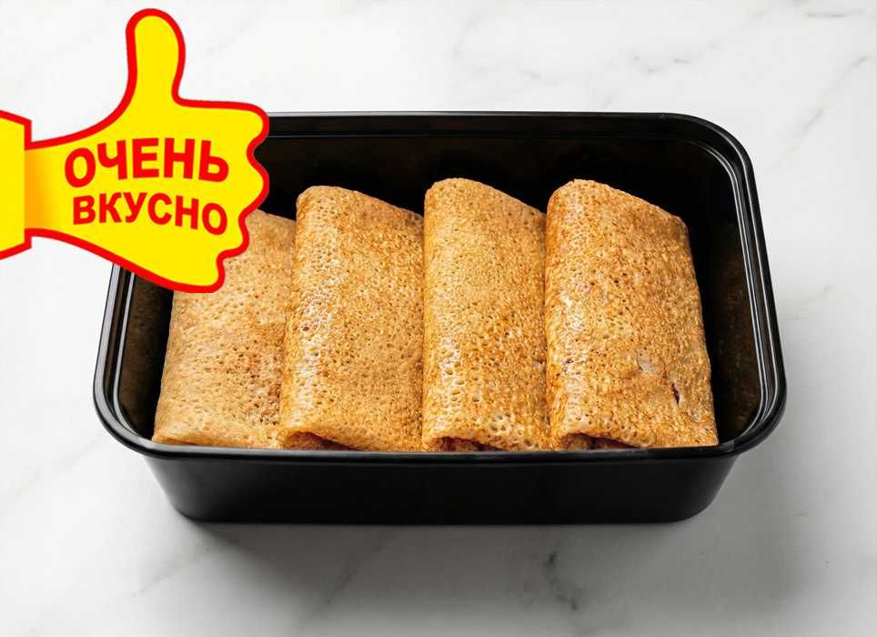 Вкусные домашние блинчики с курицей, мясом и нежным творогом