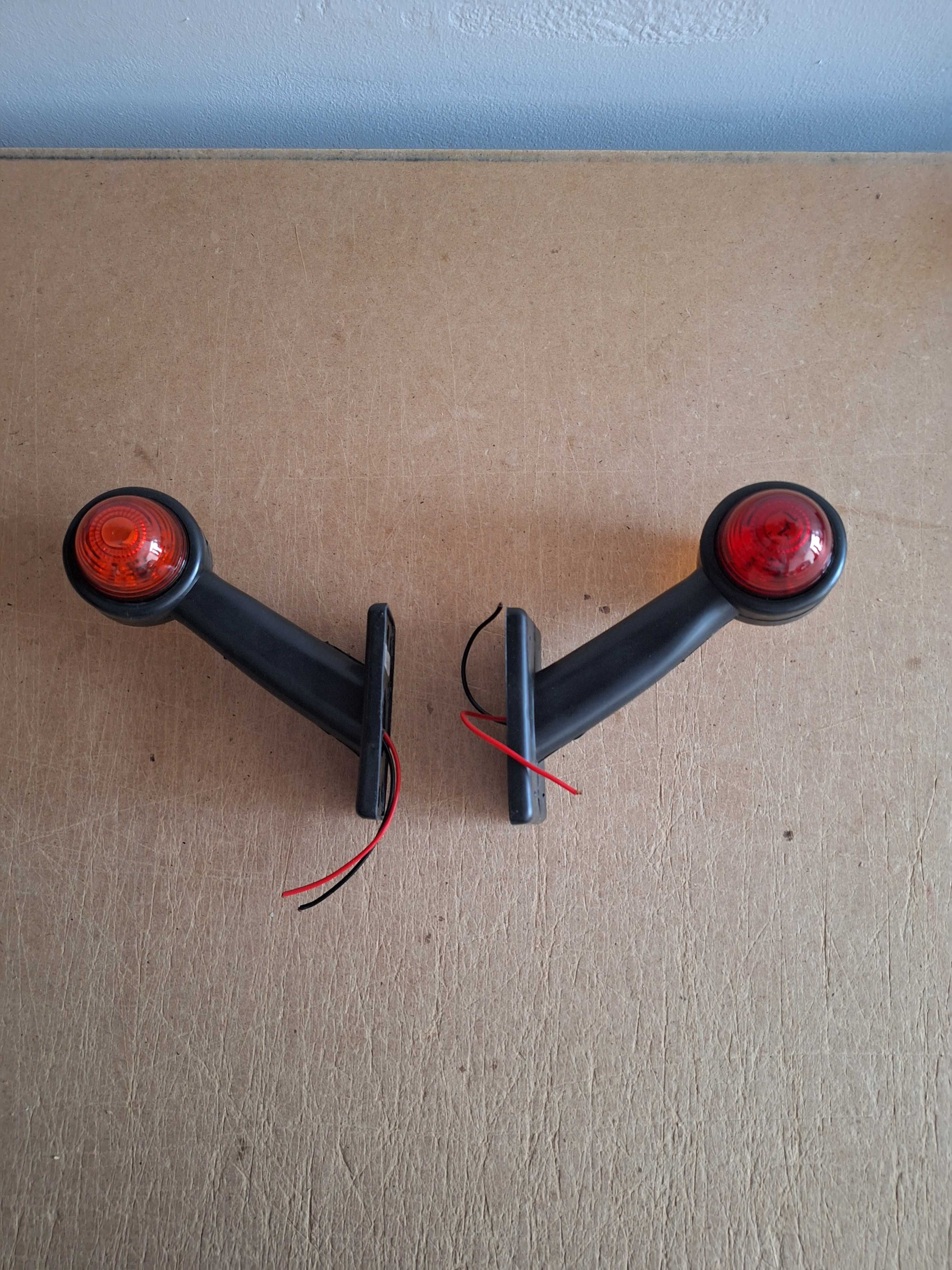 Lampi gabarit oblice, flexibile, led galben si rosu, 12-24V, set 2 buc