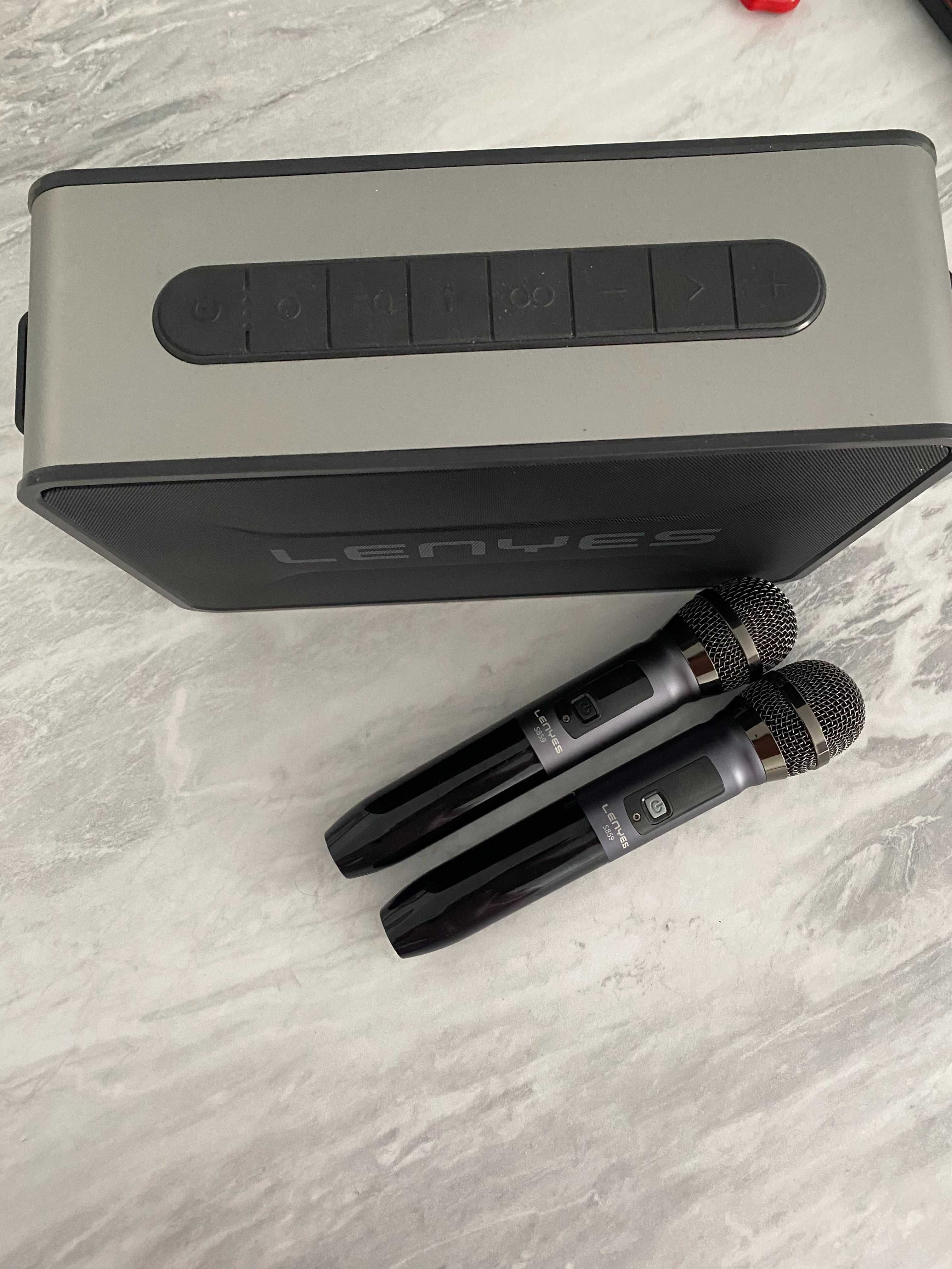 Продается портативная колонка Lenyes S859 с  микрофонами