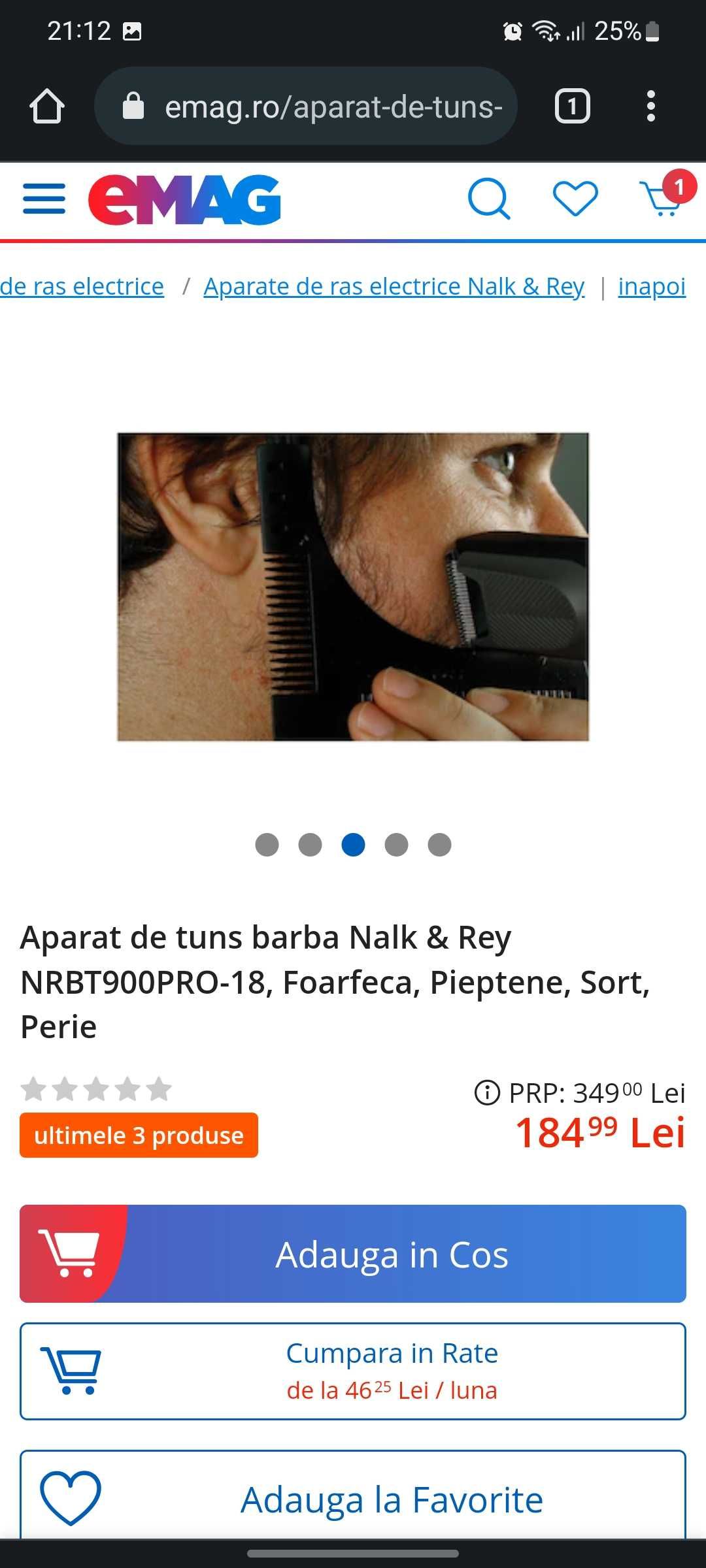 Super oferta Aparat de tuns barba Nalk & Rey NRBT900PRO-18,