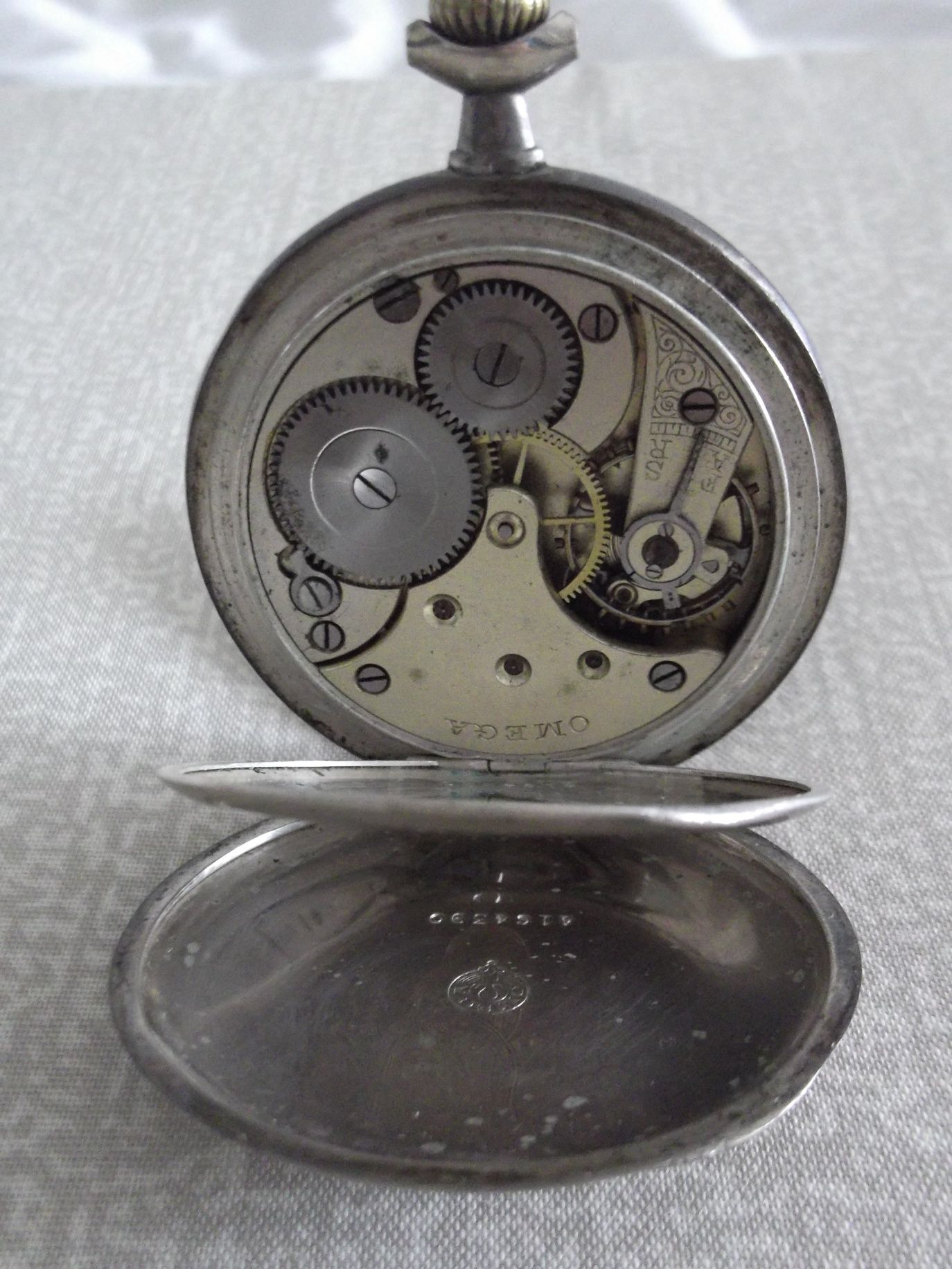 Omega, ceas de buzunar din argint 800