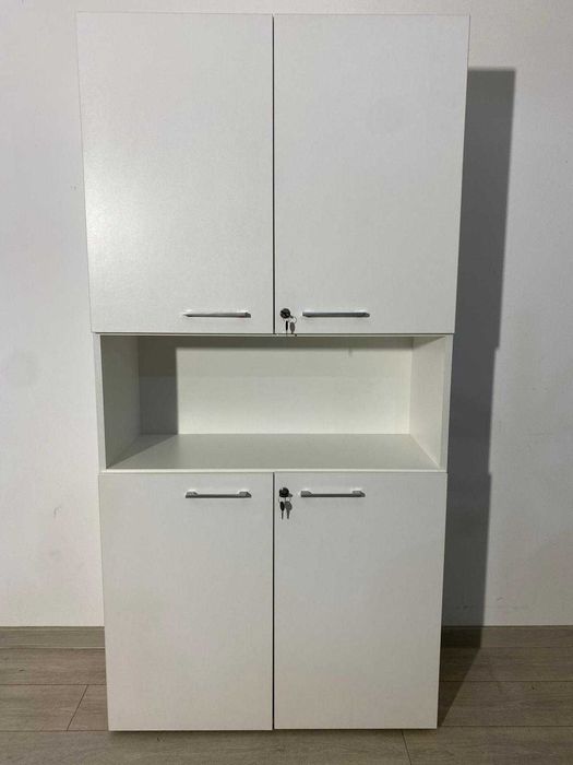 Dulap Depozitare cu Rafturi și Uși; Fișet cu Rafturi; Bibliotecă