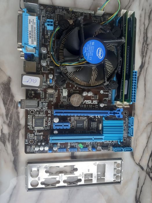 Дъно Asus h61m-c+ Intel® Core i5-3470 +8gb lga 1155