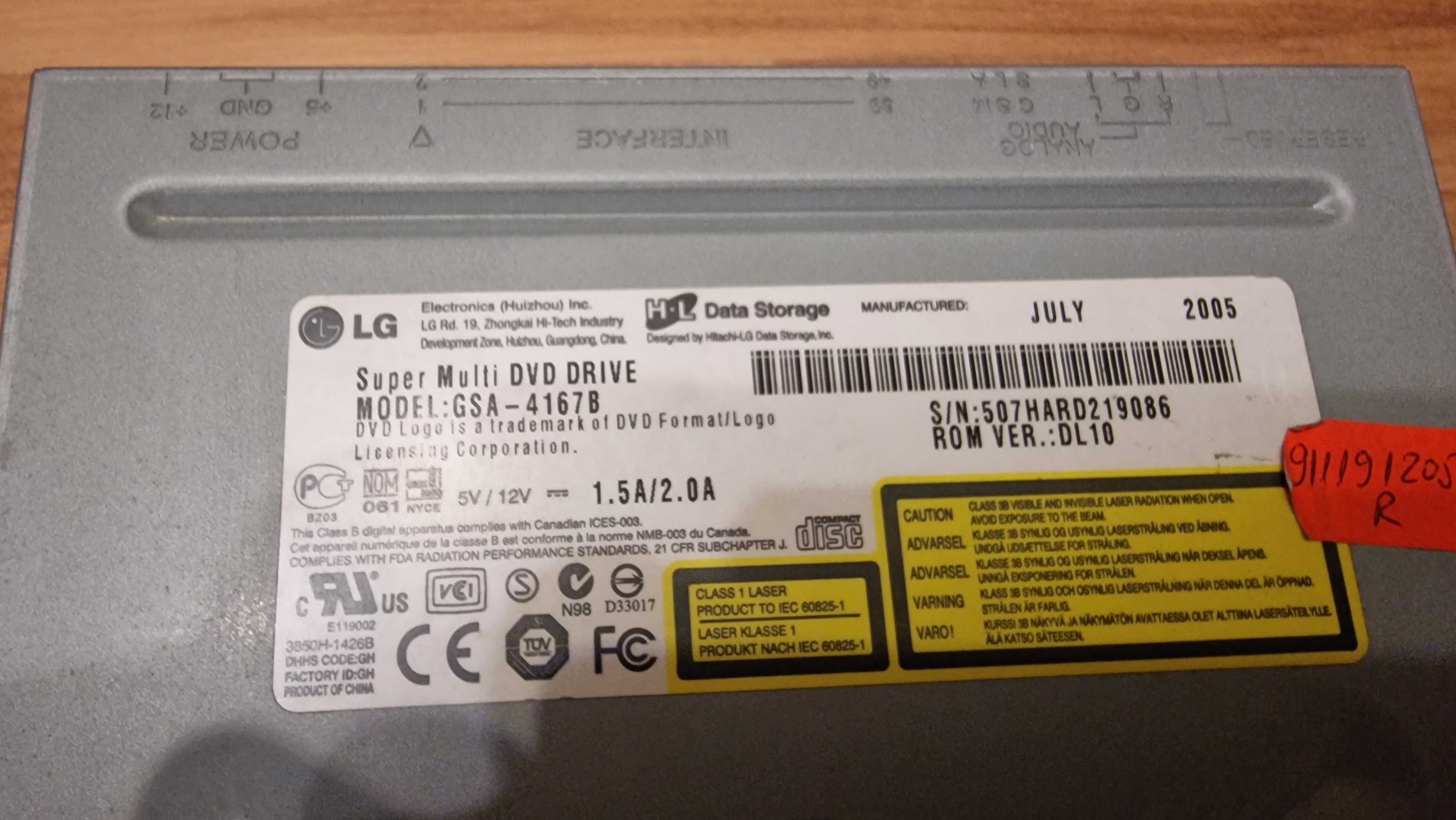 dvd-rw LG model GSA-4167B ide